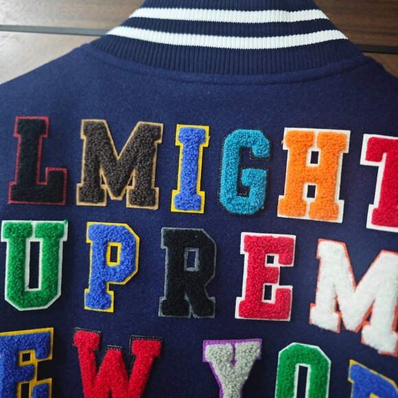 Supreme Appliqué Embroidered Baseball Jacket - Picture 9 of 12